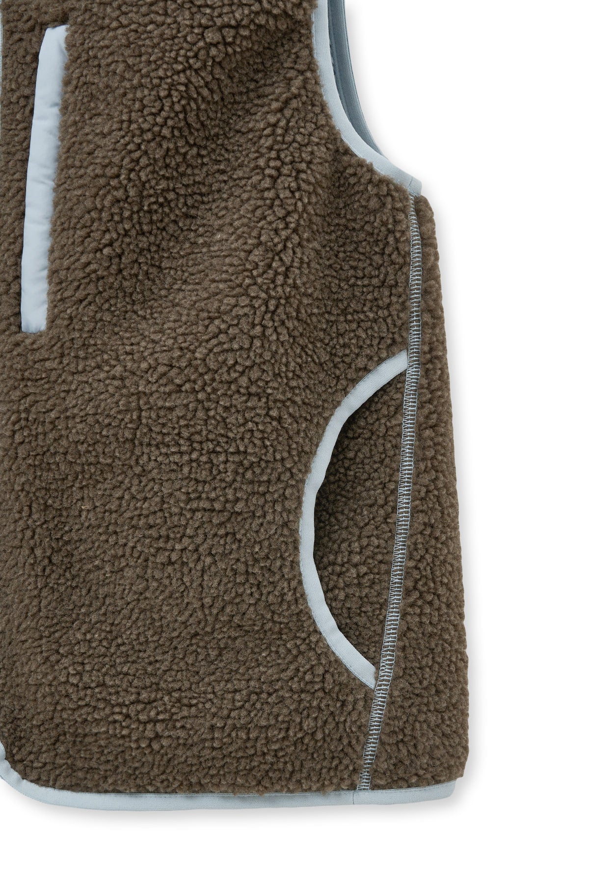 Matin Kim - Fleece Hoody Vest (Dark Brown) product image 5 | TRAB K-Fashion Australia