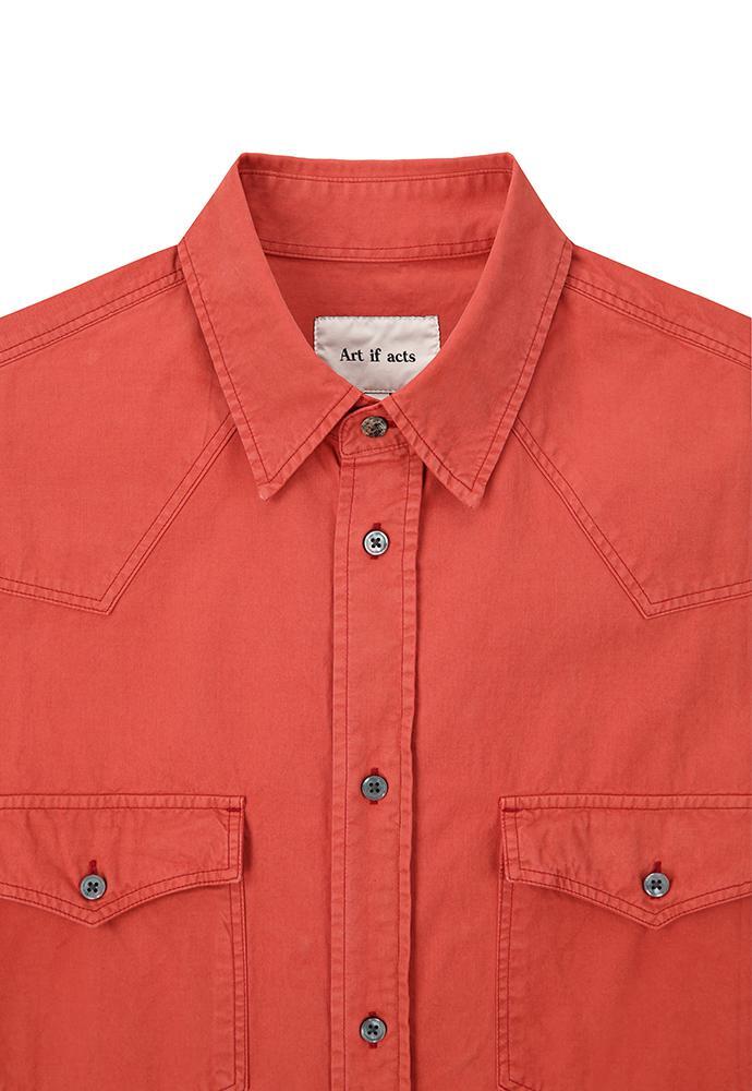 Art if acts - Garment Dyed Western Shirt (Vintage Red) product image 9 | TRAB K-Fashion Australia