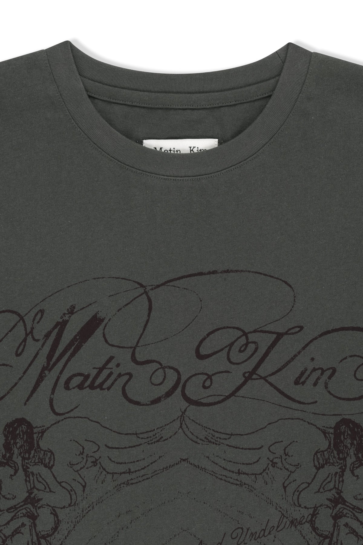 Matin Kim - Graffiti Artwork Layered Top (Charcoal) product image 3 | TRAB K-Fashion Australia