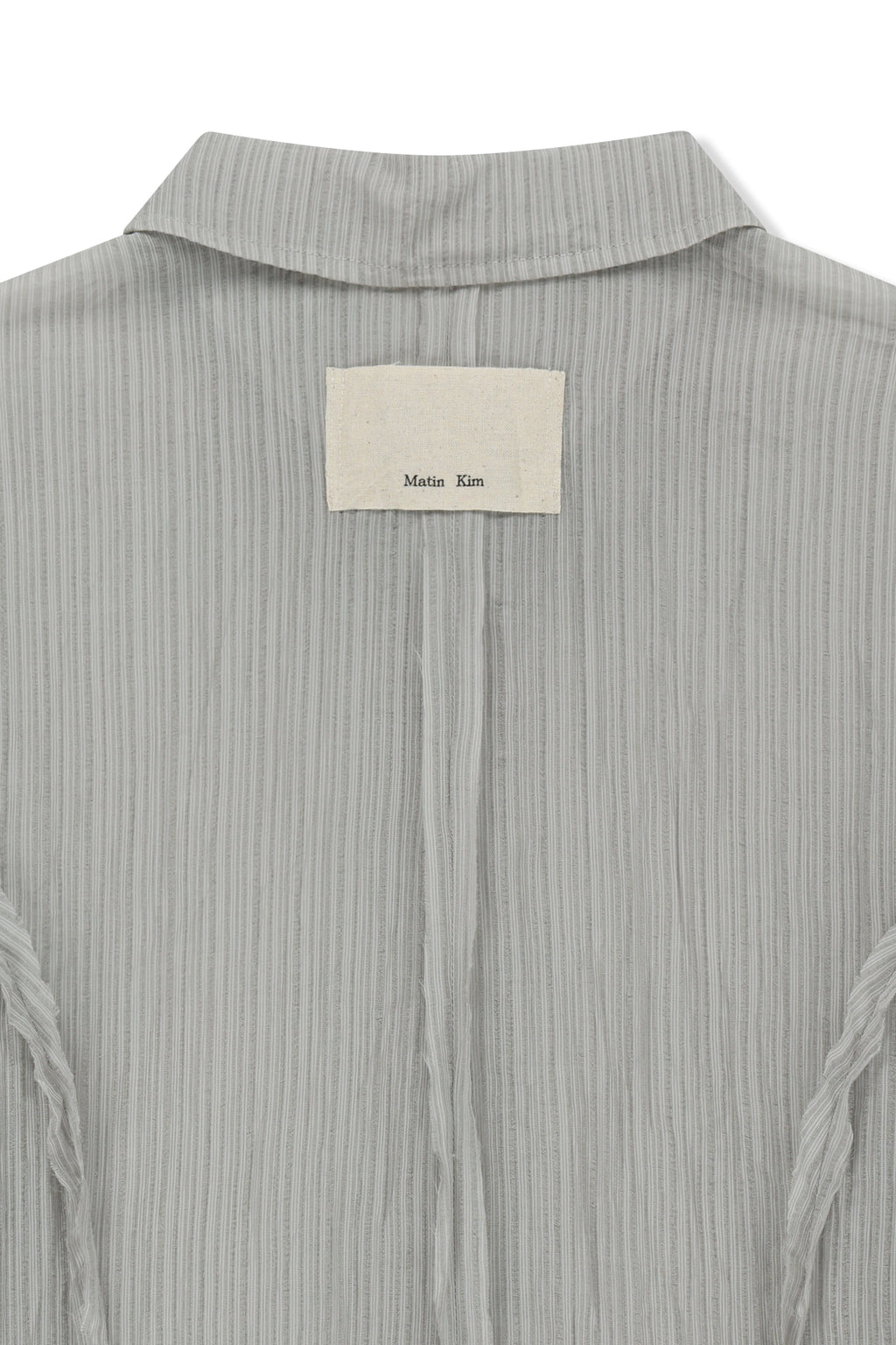 Matin Kim - Raw Edge Crinkle Blouse (Light Grey) product image 5 | TRAB K-Fashion Australia