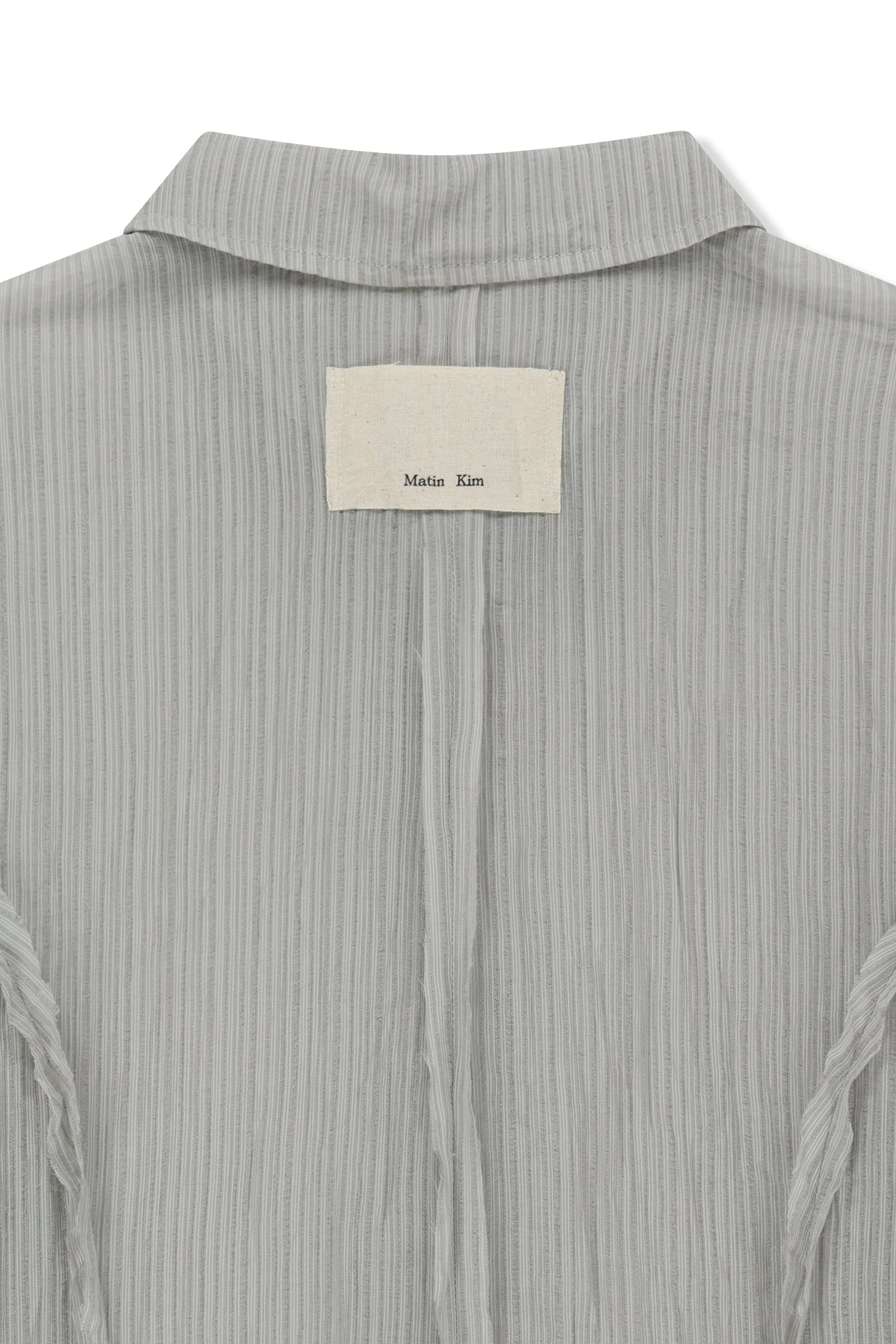 Matin Kim - Raw Edge Crinkle Blouse (Light Grey) product image 5 | TRAB K-Fashion Australia