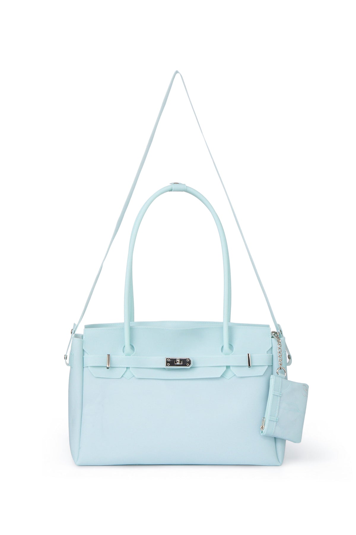 Deinet - [free Card Wallet] Jelly Two-Way Big Bag (Ice Blue) product image 5 | TRAB K-Fashion Australia