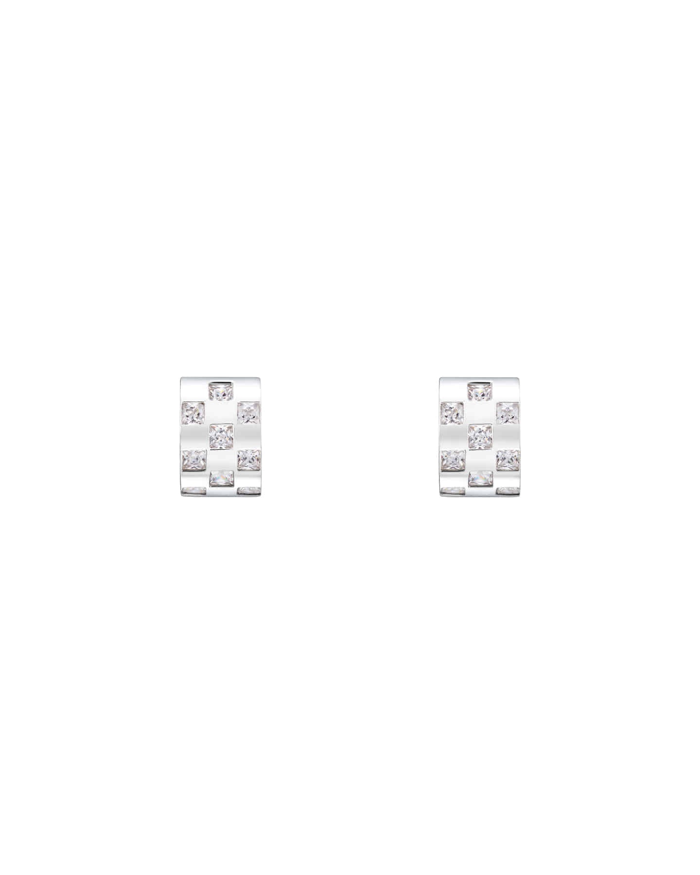 Numbering - Checkered Hoop Earrings #3232 product image 9 | TRAB K-Fashion Australia