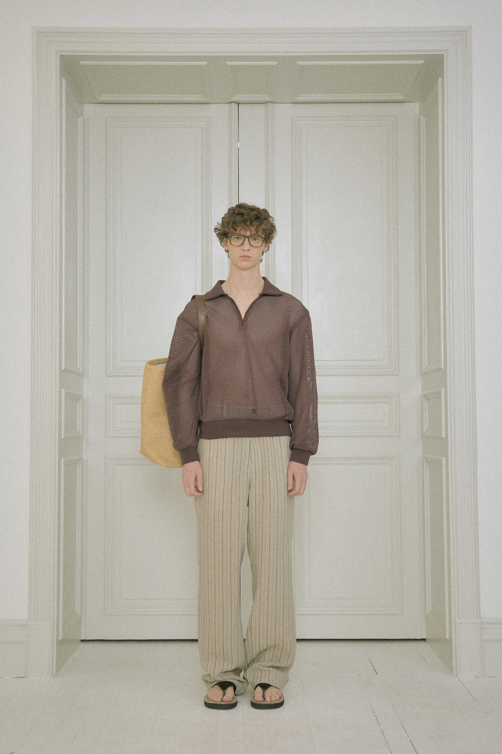 Stu - Stripe Linen Pants (Beige) product image 13 | TRAB K-Fashion Australia