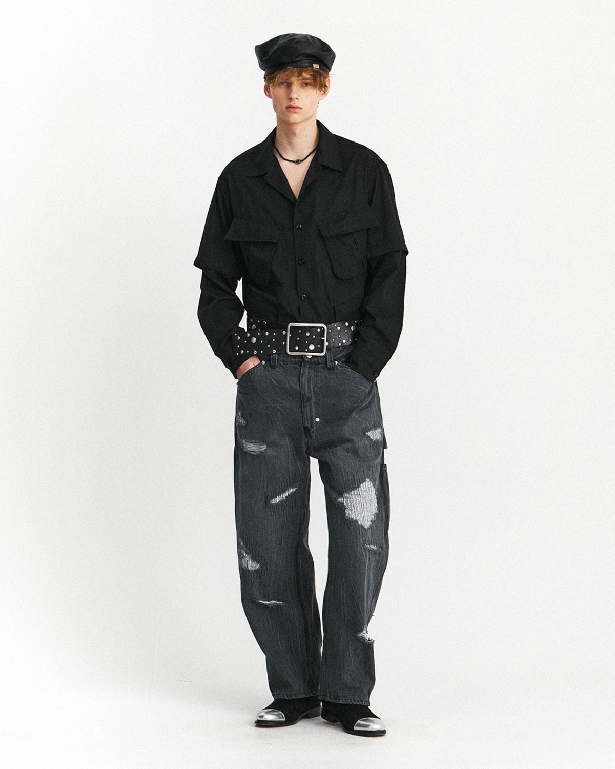 Eastlogue - Jungle Combat Shirts (Crease Black) product image 4 | TRAB K-Fashion Australia