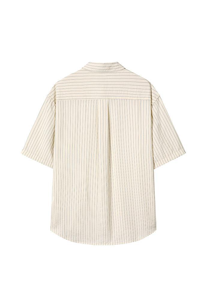 Art if acts - Wrinkle Rayon Half Shirt (Cream/Liberty Blue) product image 7 | TRAB K-Fashion Australia
