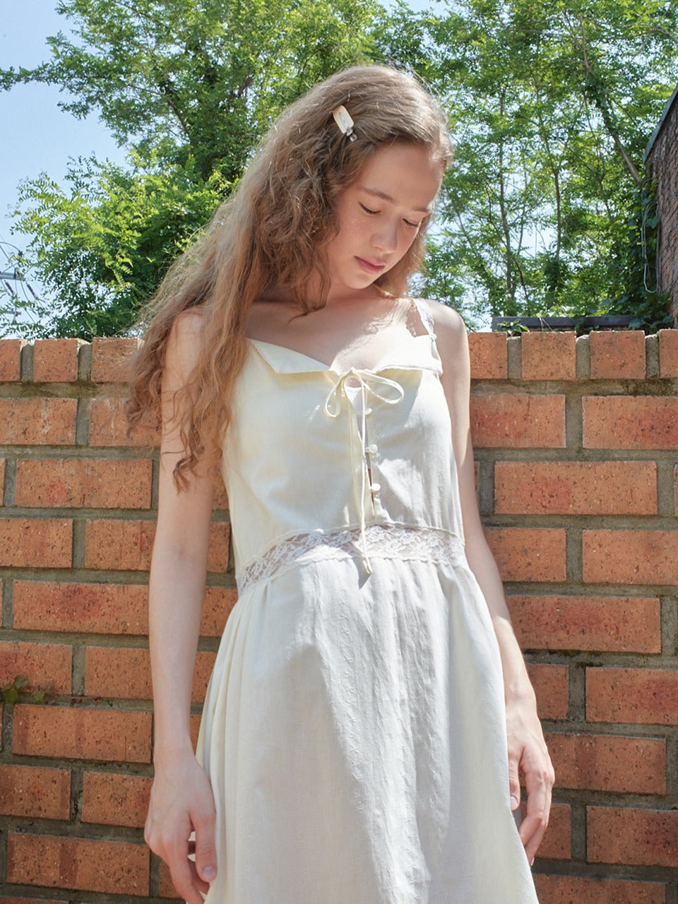 Margarin Fingers - Lace Belle Long One-Piece (Light Yellow) product image 1 | TRAB K-Fashion Australia