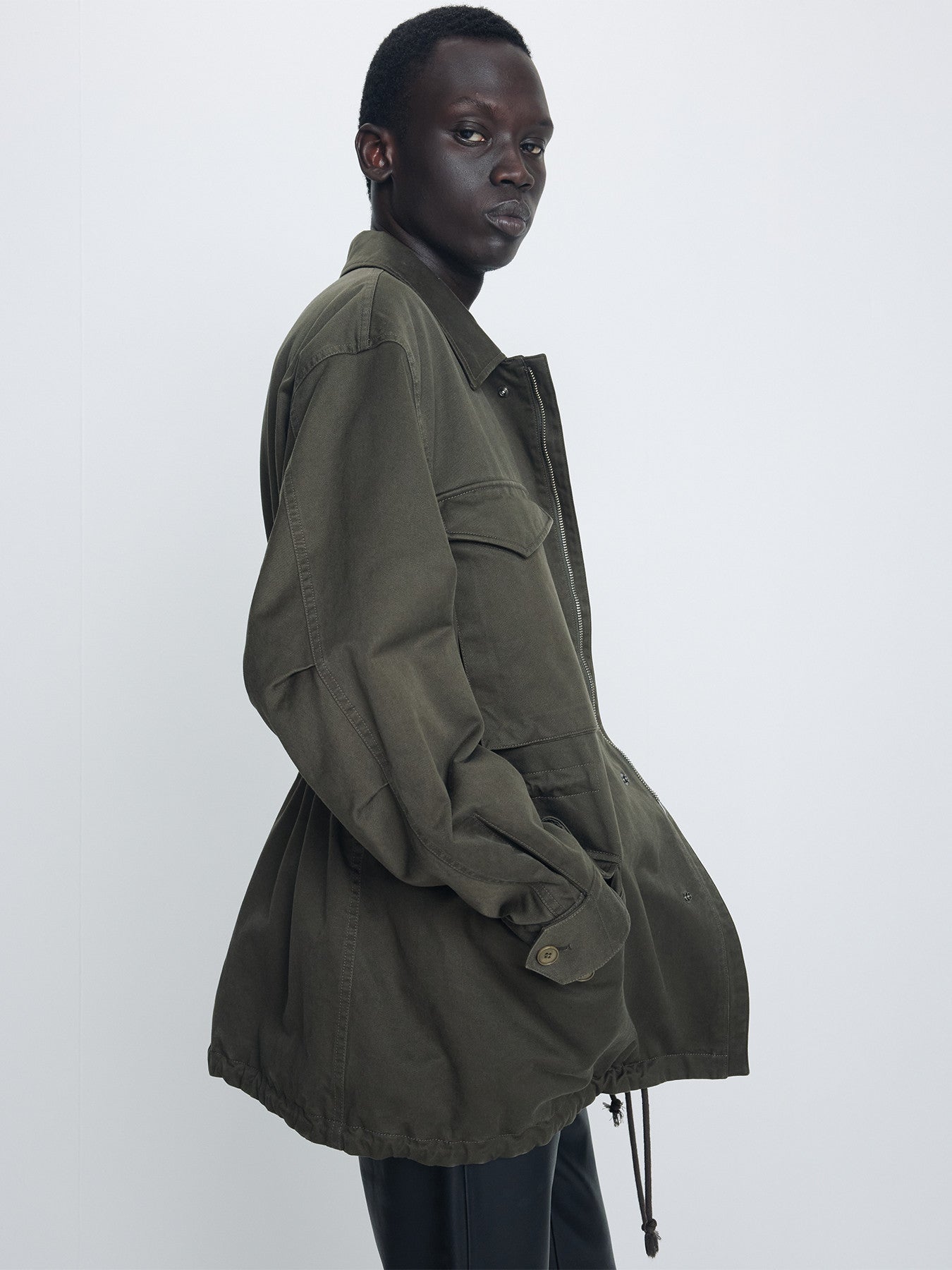 Tonywack - Garment Washed Cotton Field Jacket (Olive) product image 6 | TRAB K-Fashion Australia