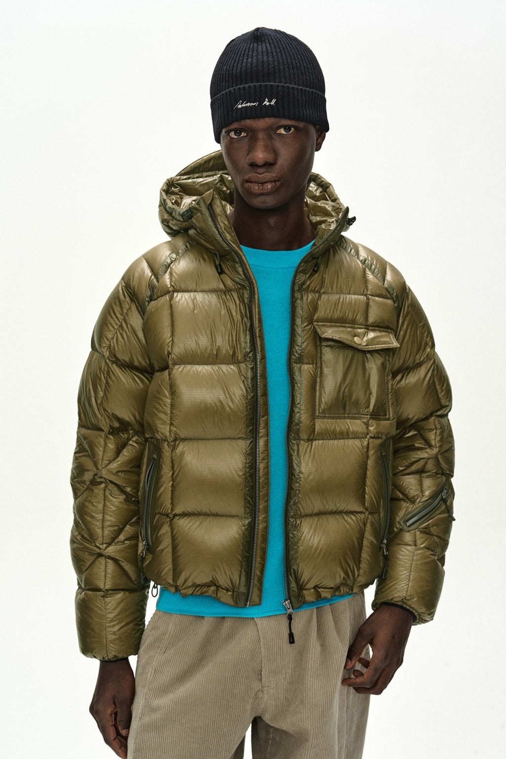 Andersson Bell - Unisex Torino Lightweight Down Jacket (Olive) product image 1 | TRAB K-Fashion Australia