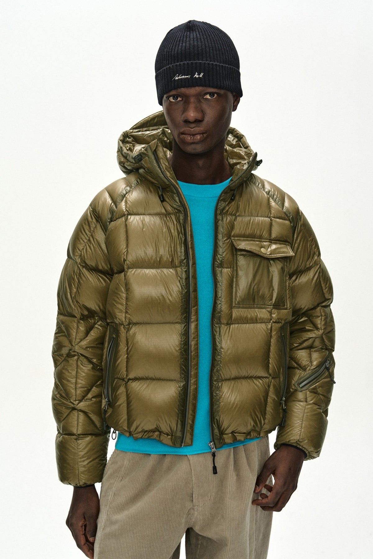 Andersson Bell - Unisex Torino Lightweight Down Jacket (Olive) product image 1 | TRAB K-Fashion Australia