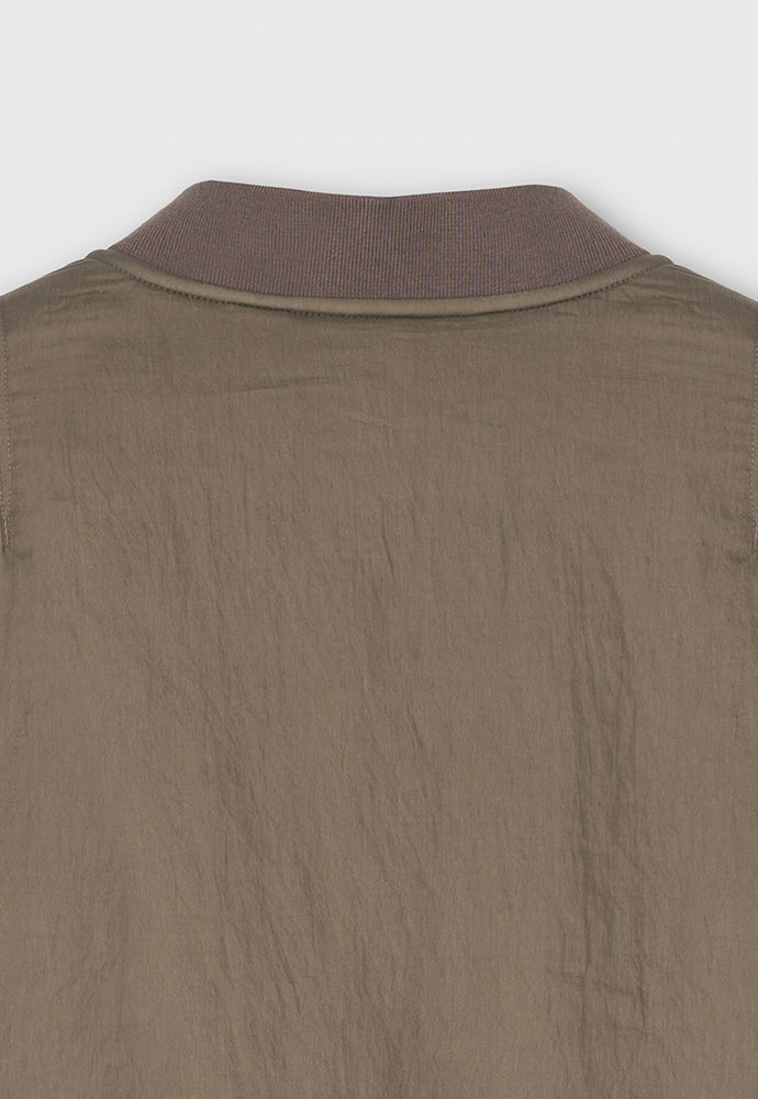 Tonywack - Silk Blend Brushed Bomber Jacket (Pale Olive) product image 13 | TRAB K-Fashion Australia