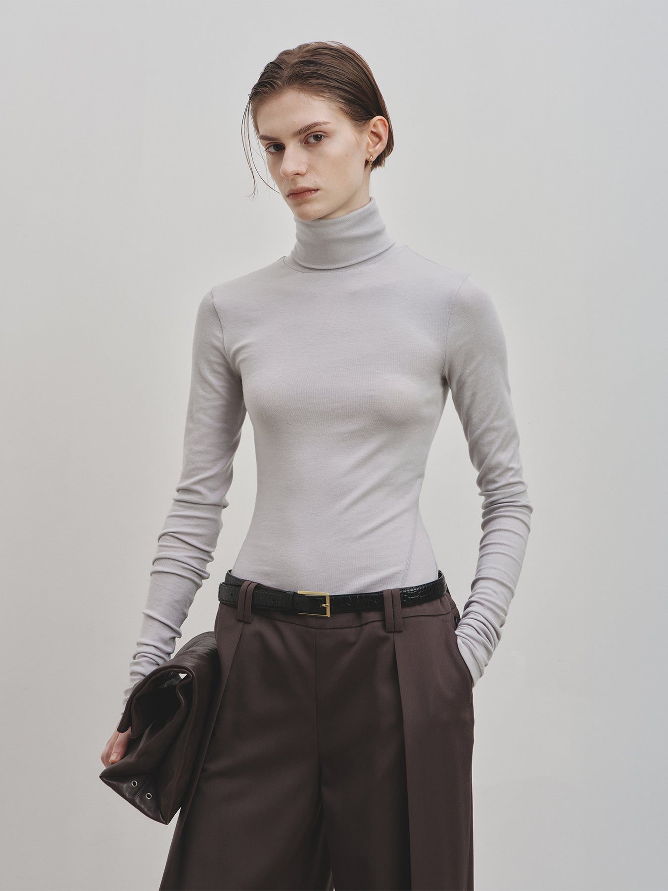 Tonywack - Slim-Fit Turtleneck (Light Grey) product image 2 | TRAB K-Fashion Australia