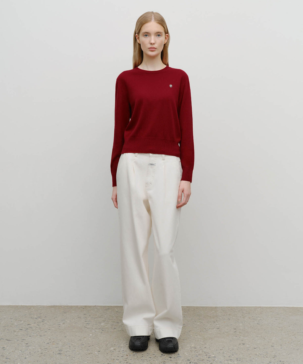 Marithe & Francois Girbaud - Basic Crop Knit Pullover (Red) product image 5 | TRAB K-Fashion Australia