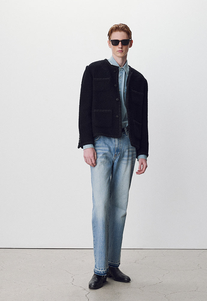 Tonywack - Wool Blend Bouclé Tweed Jacket (Black) product image 5 | TRAB K-Fashion Australia