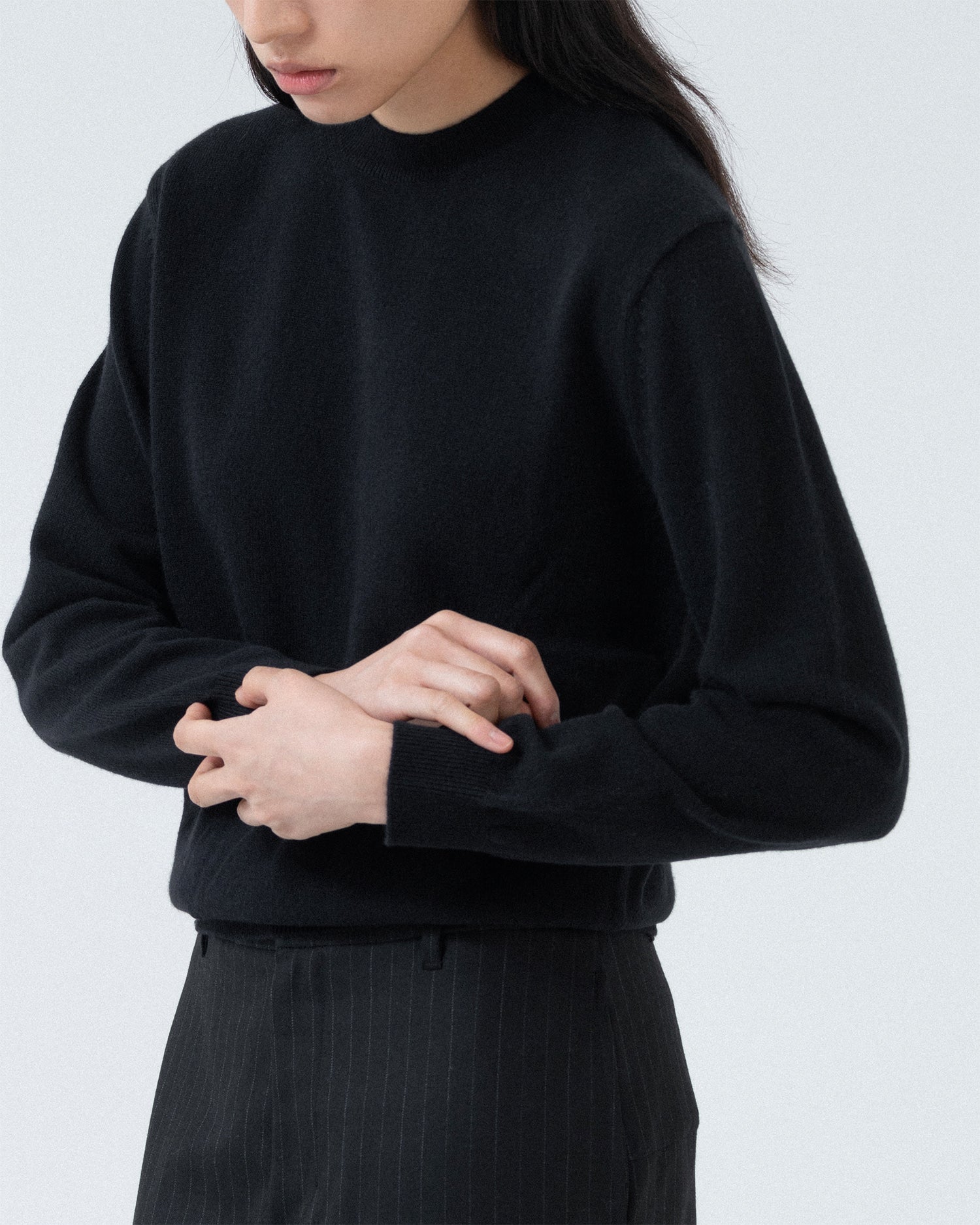 Brownyard - Extra Super Fine Crewneck Knit (Black) product image 2 | TRAB K-Fashion Australia