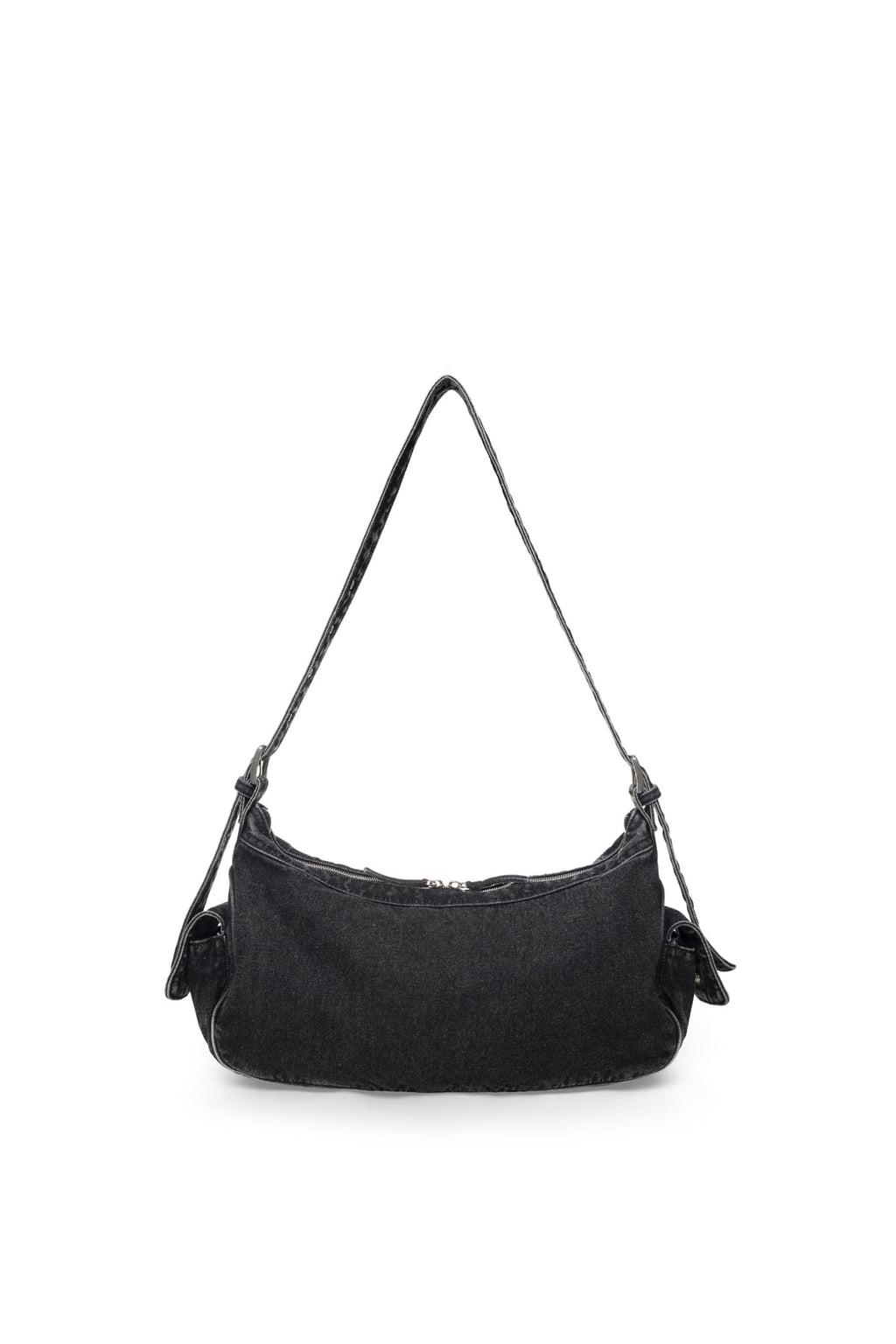 Matin Kim - Matin Dust Denim Side Pocket Bag (Black) product image 3 | TRAB K-Fashion Australia