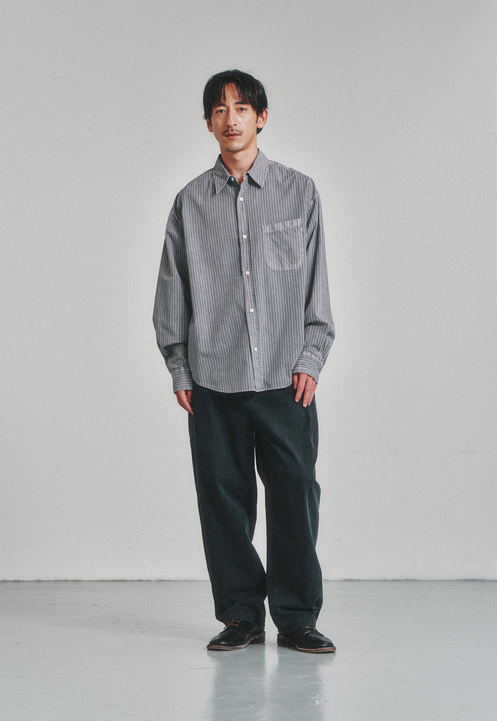 Art if acts - Cotton Side Tuck Curved Trousers (Stone) product image 2 | TRAB K-Fashion Australia