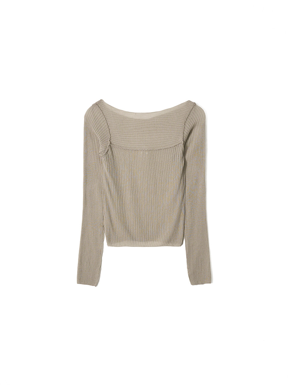 Kijun - Sheer Boatneck Knit Sage product image 7 | TRAB K-Fashion Australia