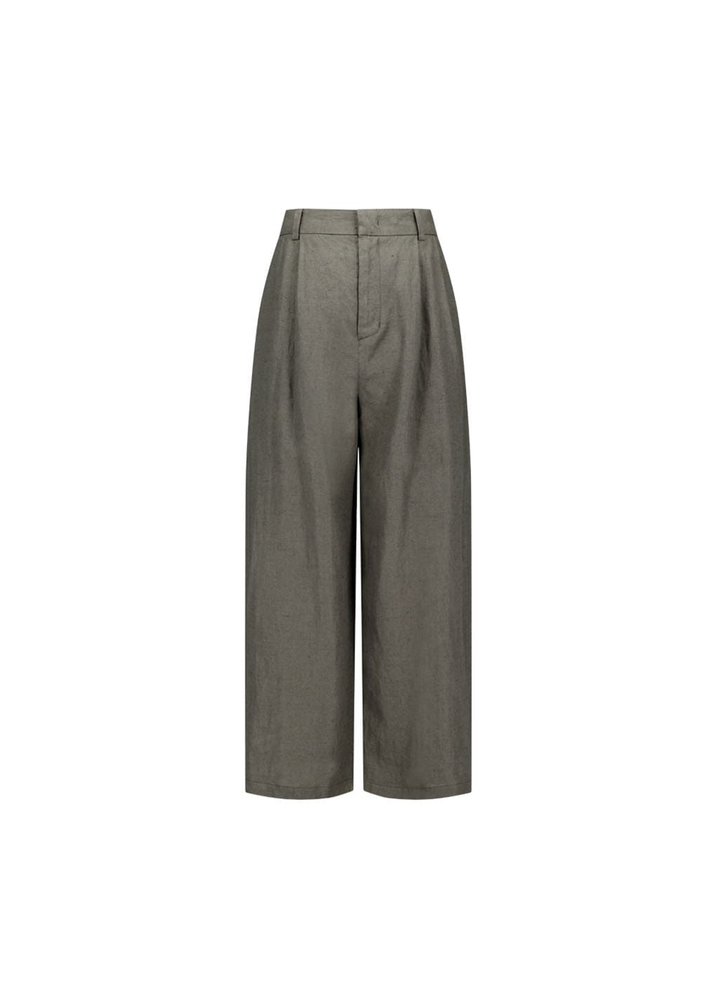 Amomento - Linen Two Tuck Wide Pants (Khaki) product image 5 | TRAB K-Fashion Australia