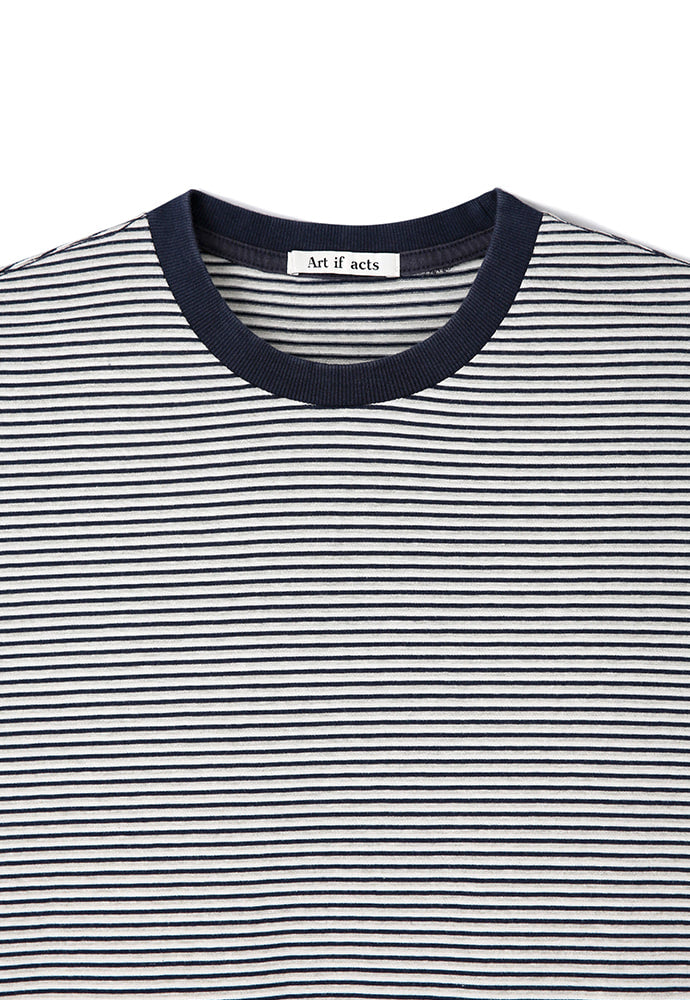 Art if acts - Washed Stripe Long Sleeve (Navy) product image 8 | TRAB K-Fashion Australia