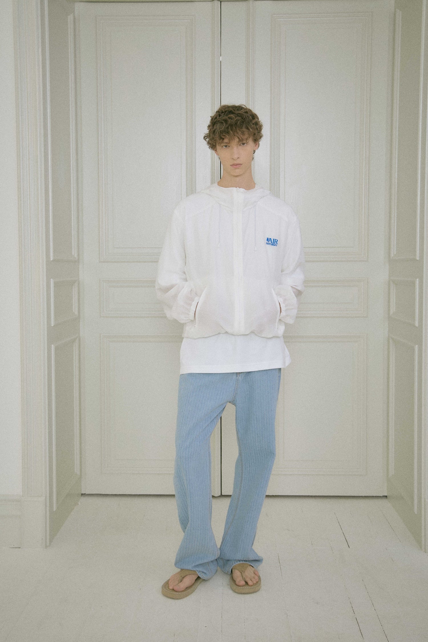 Stu - Embo Stripe Denim Pants Light (Blue) product image 8 | TRAB K-Fashion Australia