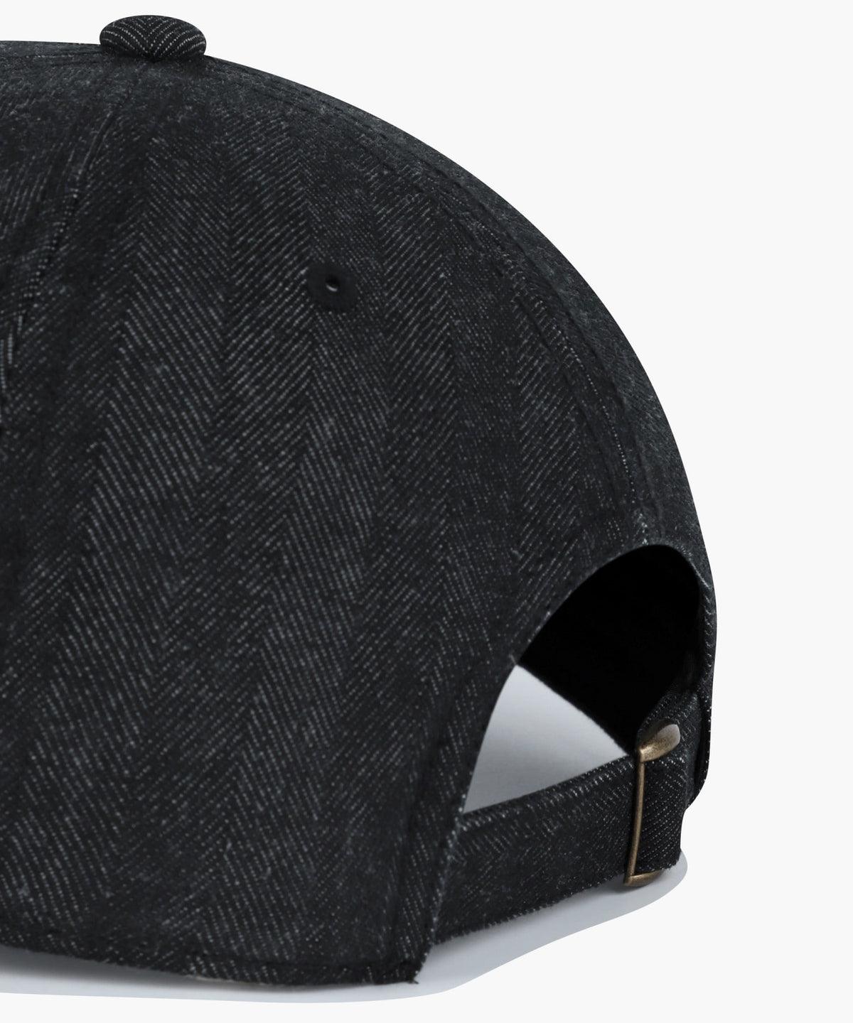 Marithe & Francois Girbaud - Embo Classic Logo 5-panel Herringbone Denim Cap (Washed Black) product image 4 | TRAB K-Fashion Australia