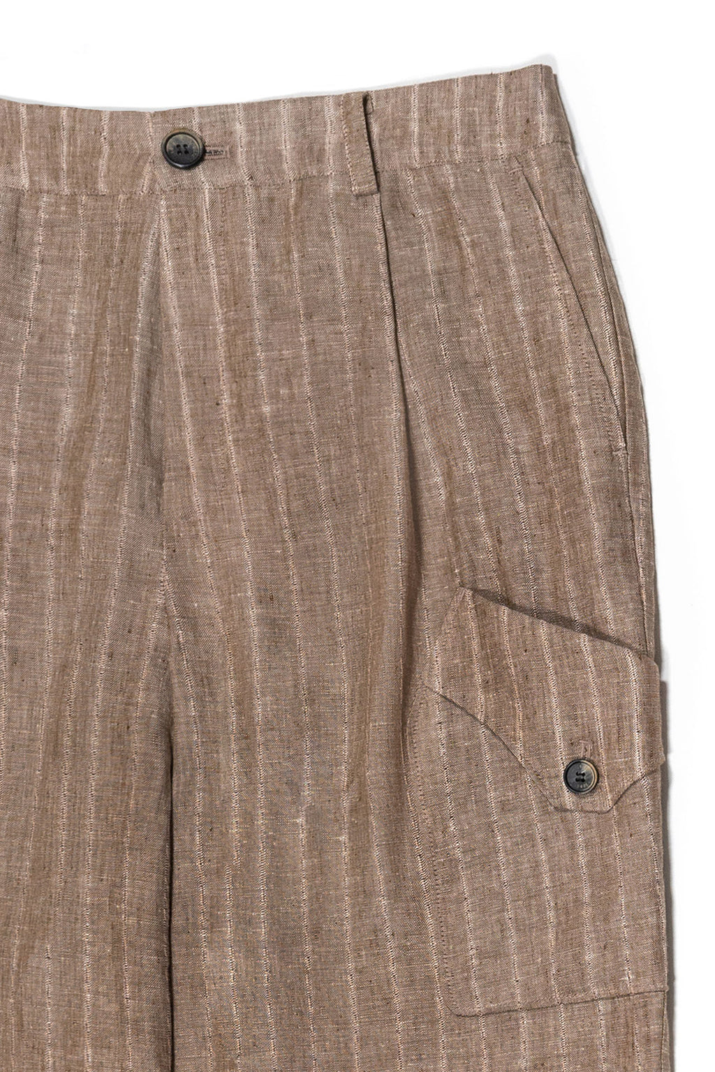 Ioedle - Linen Cargo Pants (Brown) product image 4 | TRAB K-Fashion Australia