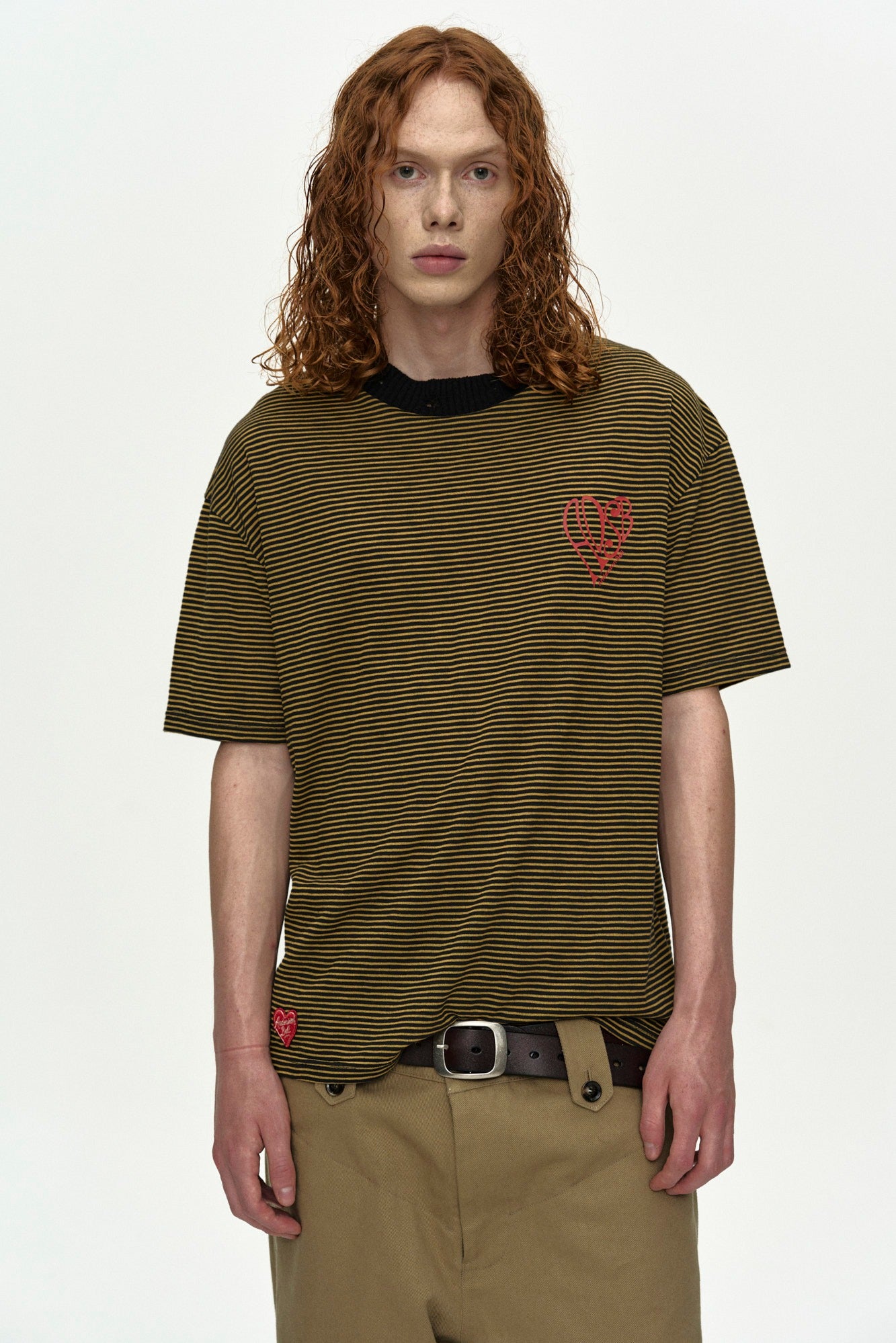 Andersson Bell - (essential) Heart Logo Stripe T-Shirt (Essential) product image 1 | TRAB K-Fashion Australia