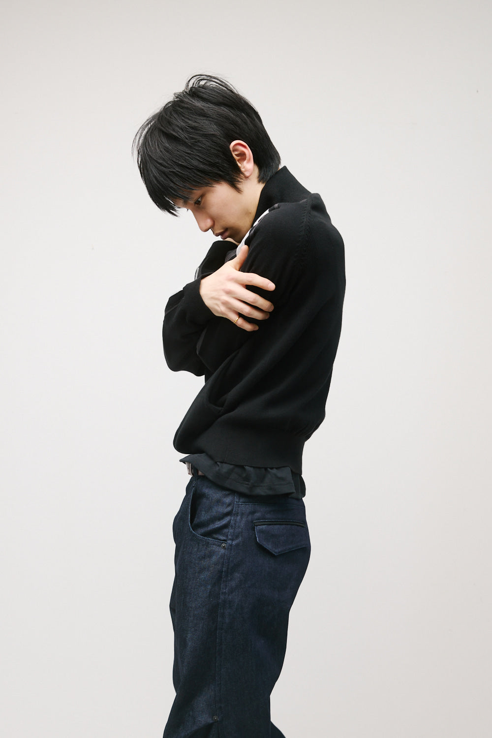 Hatchingroom - Track Zip Knit Cardigan (Black) product image 7 | TRAB K-Fashion Australia