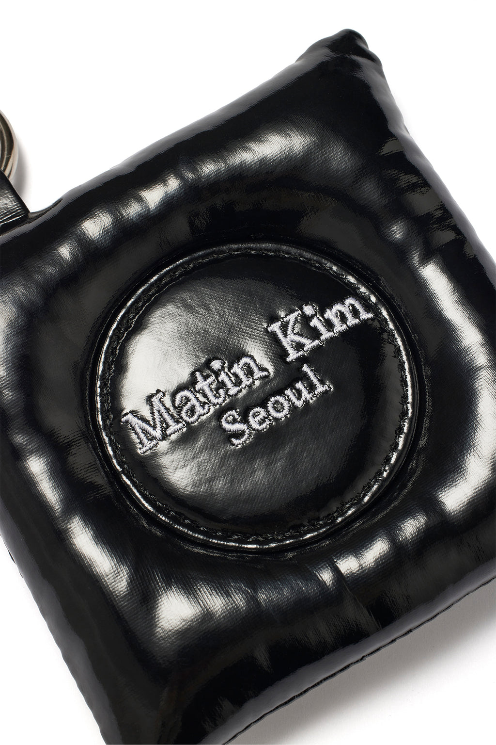 Matin Kim - Puffer Square Mirror Keyring (Black) product image 3 | TRAB K-Fashion Australia
