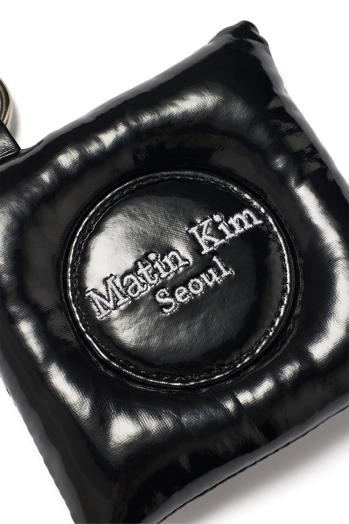 Matin Kim - Puffer Square Mirror Keyring (Black) product image 3 | TRAB K-Fashion Australia