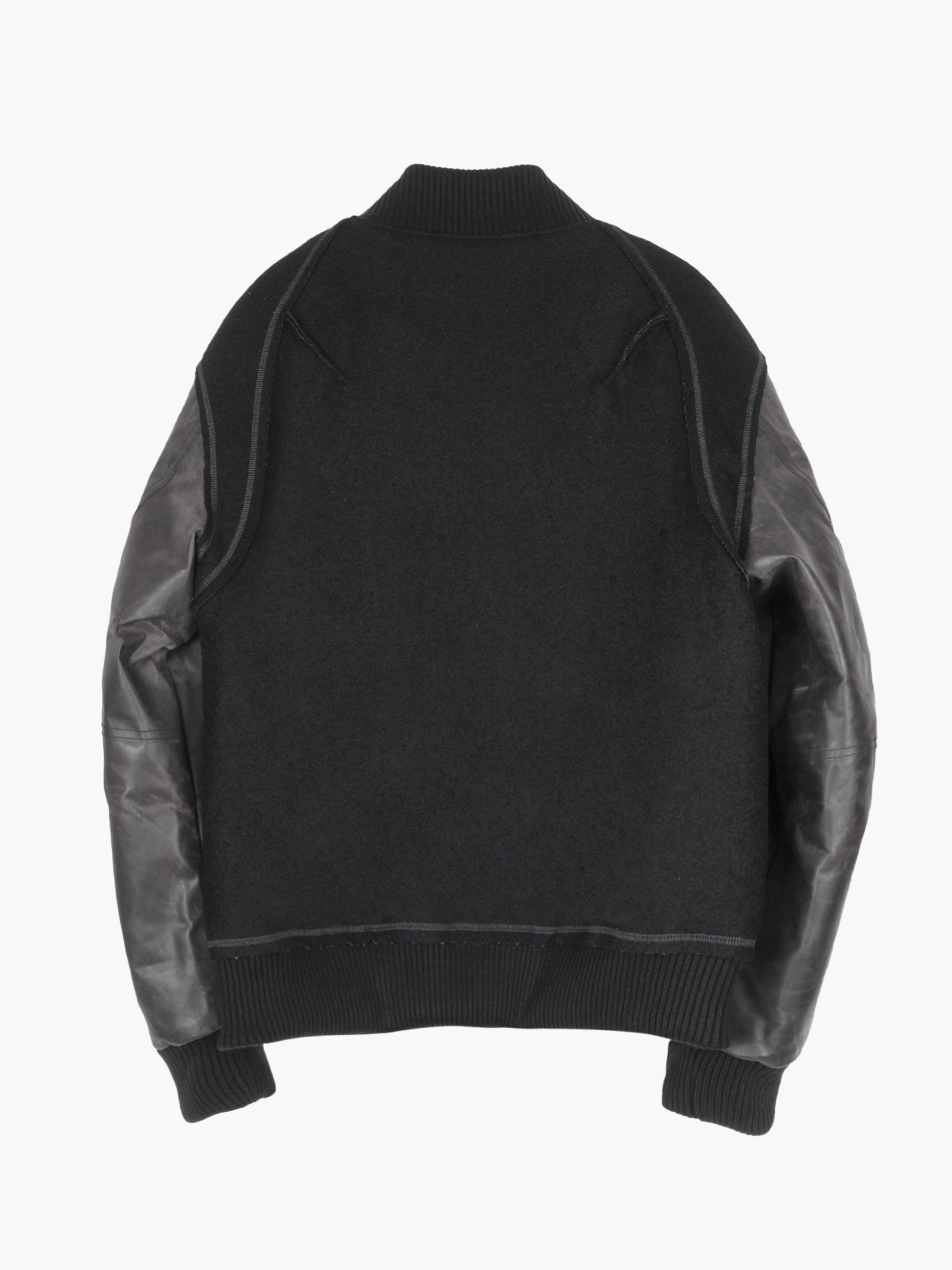 Jiyong Kim - Sun-Bleached Wool Varsity Jacket (Black) product image 12 | TRAB K-Fashion Australia