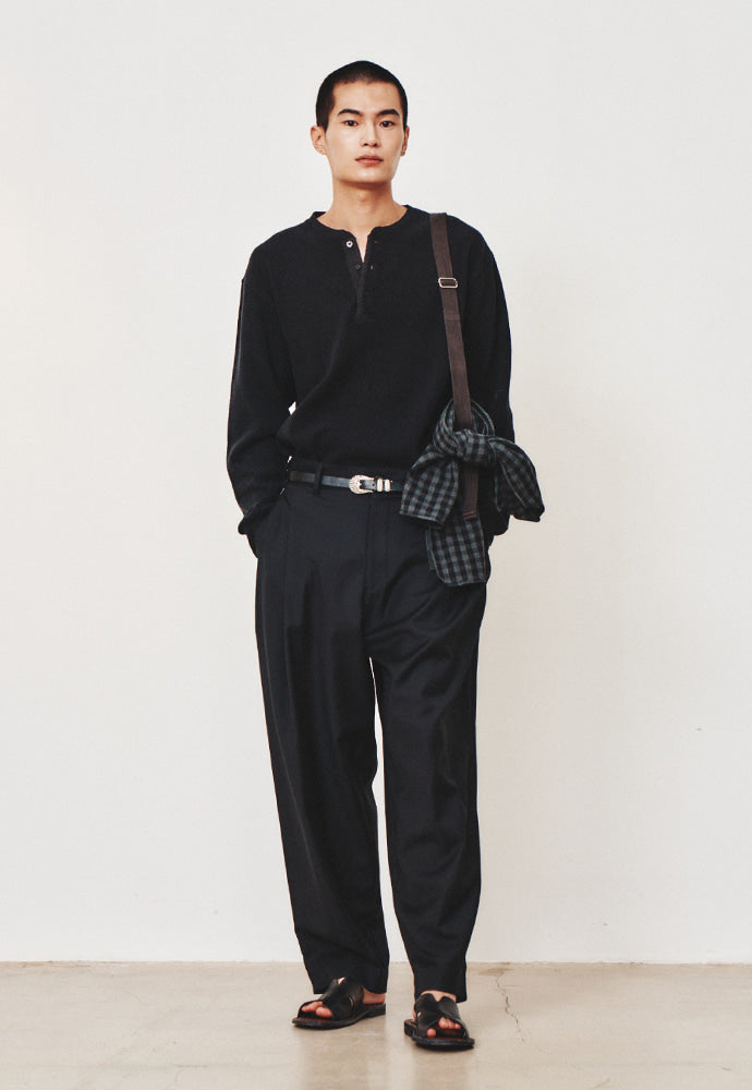 Art if acts - Wool Side Two Tuck Pants (Black) product image 4 | TRAB K-Fashion Australia