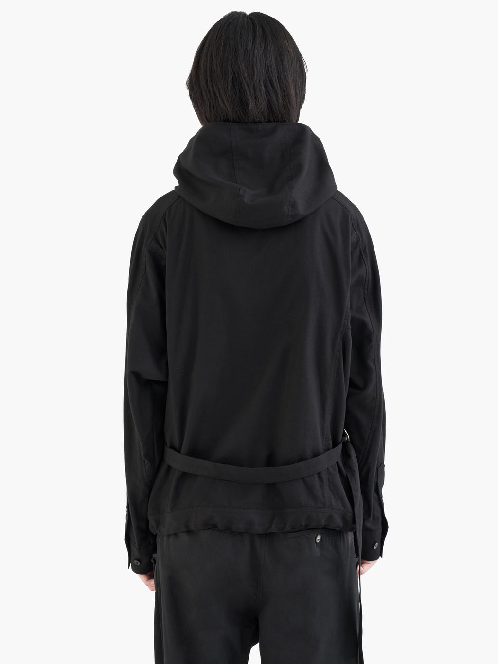 Jiyong Kim - Draped Wrap Hood Jacket (Black) product image 7 | TRAB K-Fashion Australia