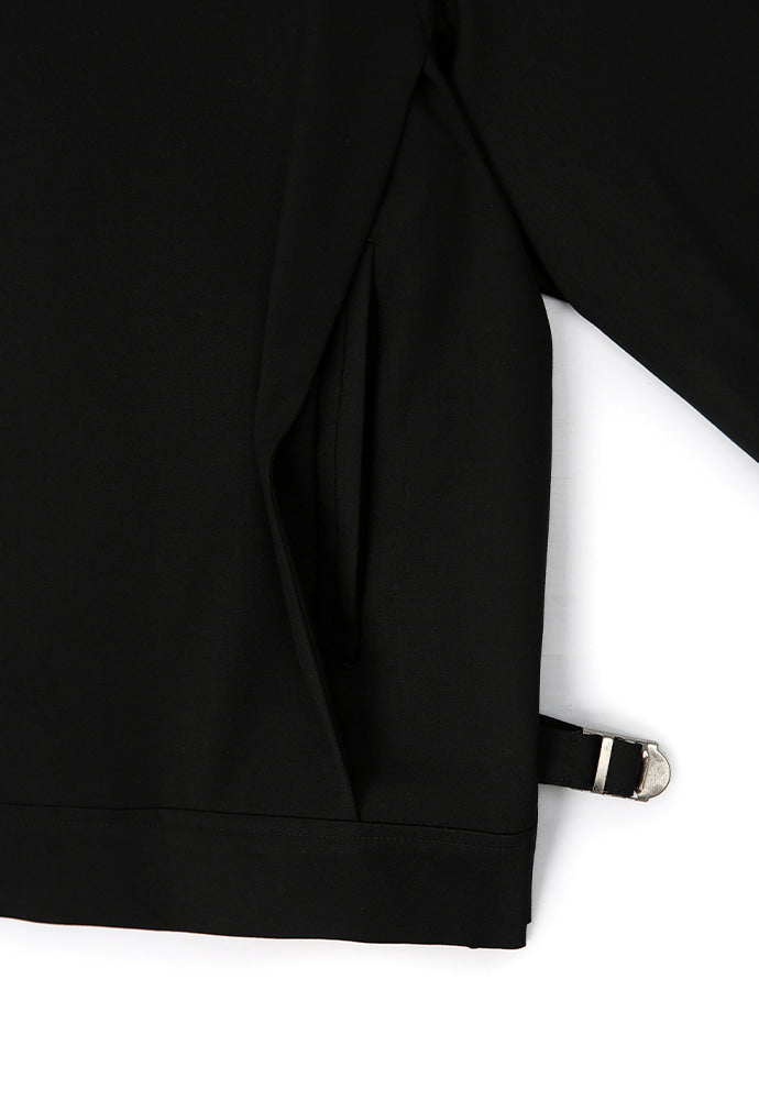 Tonywack - Wool Side Buckle Pleated Short Jacket (Black) product image 13 | TRAB K-Fashion Australia