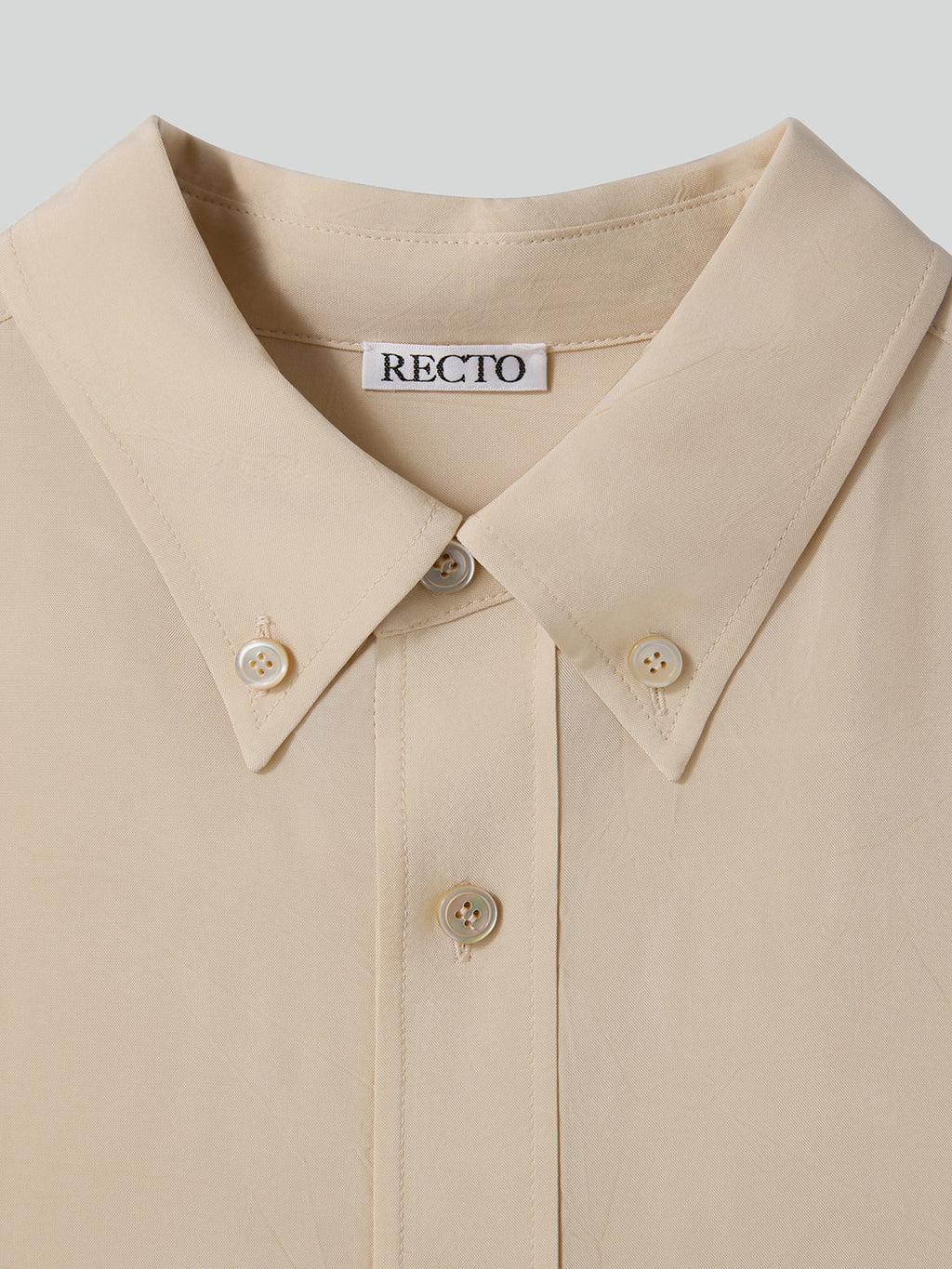 Recto - Wrinkled Fluid Shirt (Butter Beige) product image 7 | TRAB K-Fashion Australia