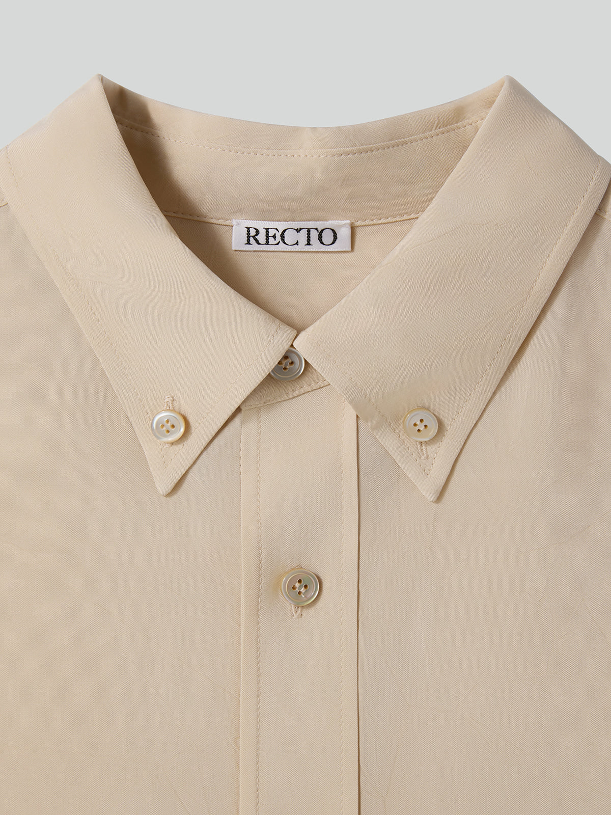 Recto - Wrinkled Fluid Shirt (Butter Beige) product image 7 | TRAB K-Fashion Australia