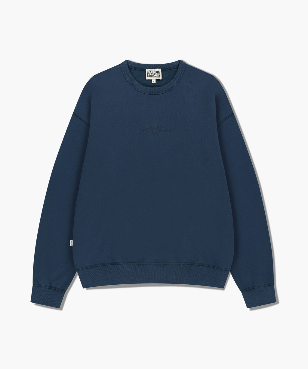 Marithe & Francois Girbaud - Lettering Logo Over Fit Sweatshirt (Blue) product image 6 | TRAB K-Fashion Australia