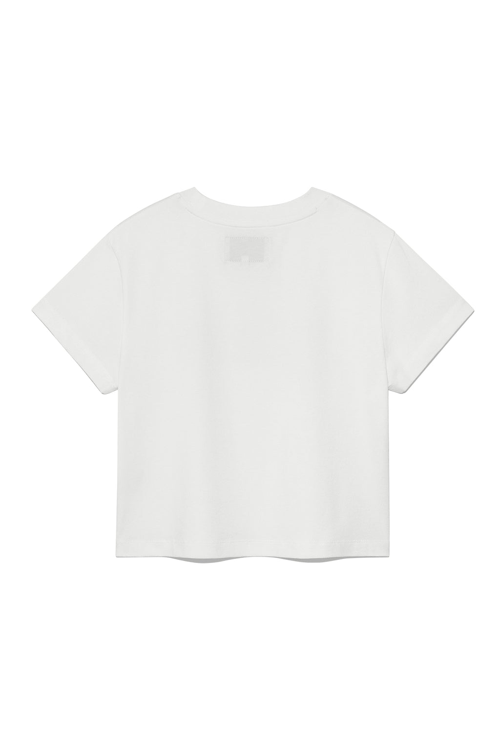 Matin Kim - Pattern Artwork Logo Crop Top (White) product image 2 | TRAB K-Fashion Australia