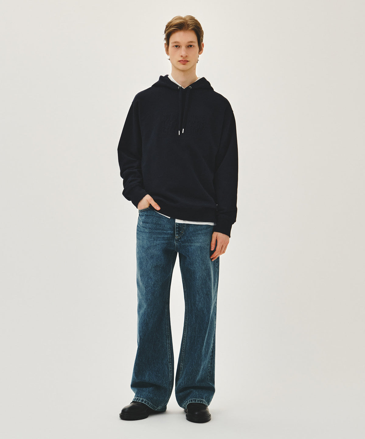 Marithe & Francois Girbaud - Embo Classic Logo Hoodie (Navy) product image 5 | TRAB K-Fashion Australia