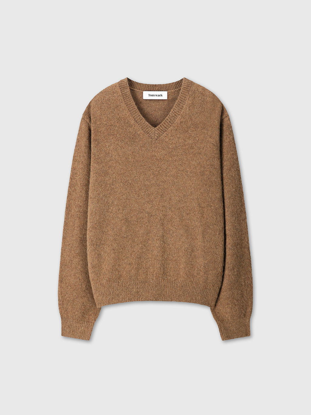 Tonywack - Brushed Shaggy Dog V-Neck Knit (Camel) product image 7 | TRAB K-Fashion Australia