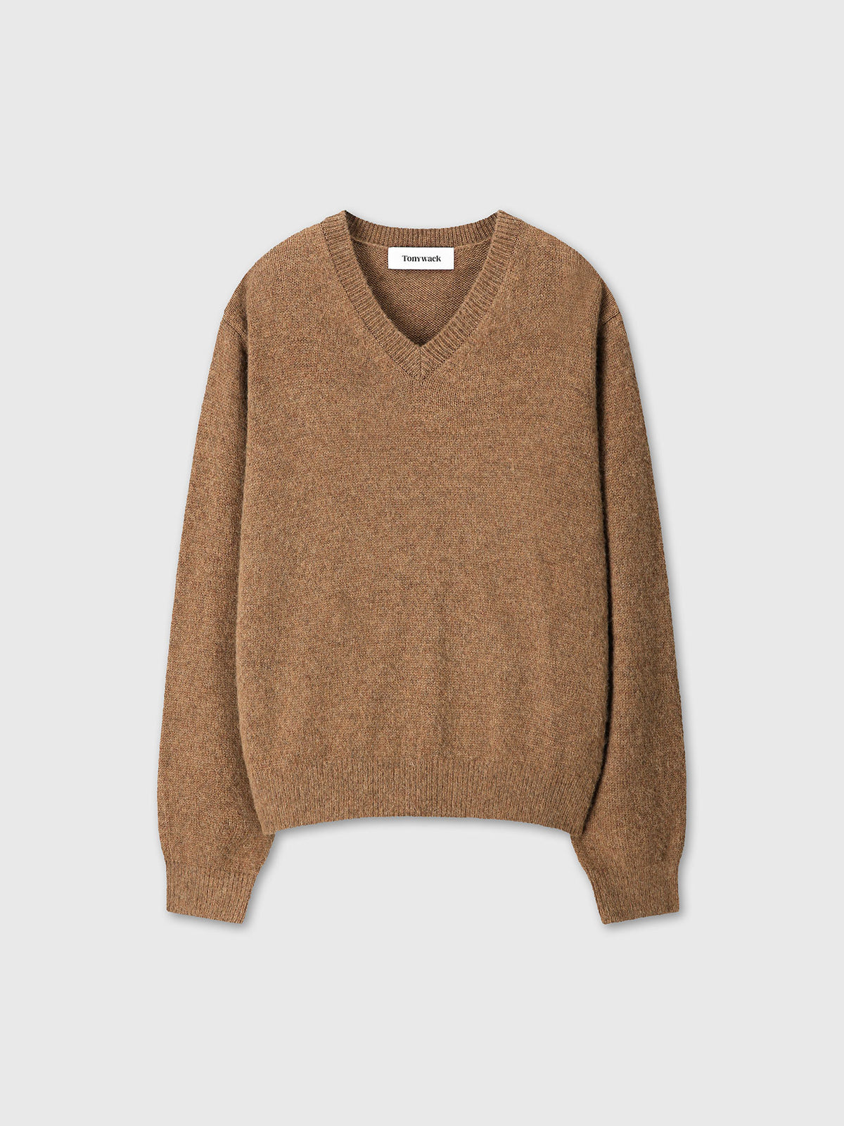 Tonywack - Brushed Shaggy Dog V-Neck Knit (Camel) product image 7 | TRAB K-Fashion Australia
