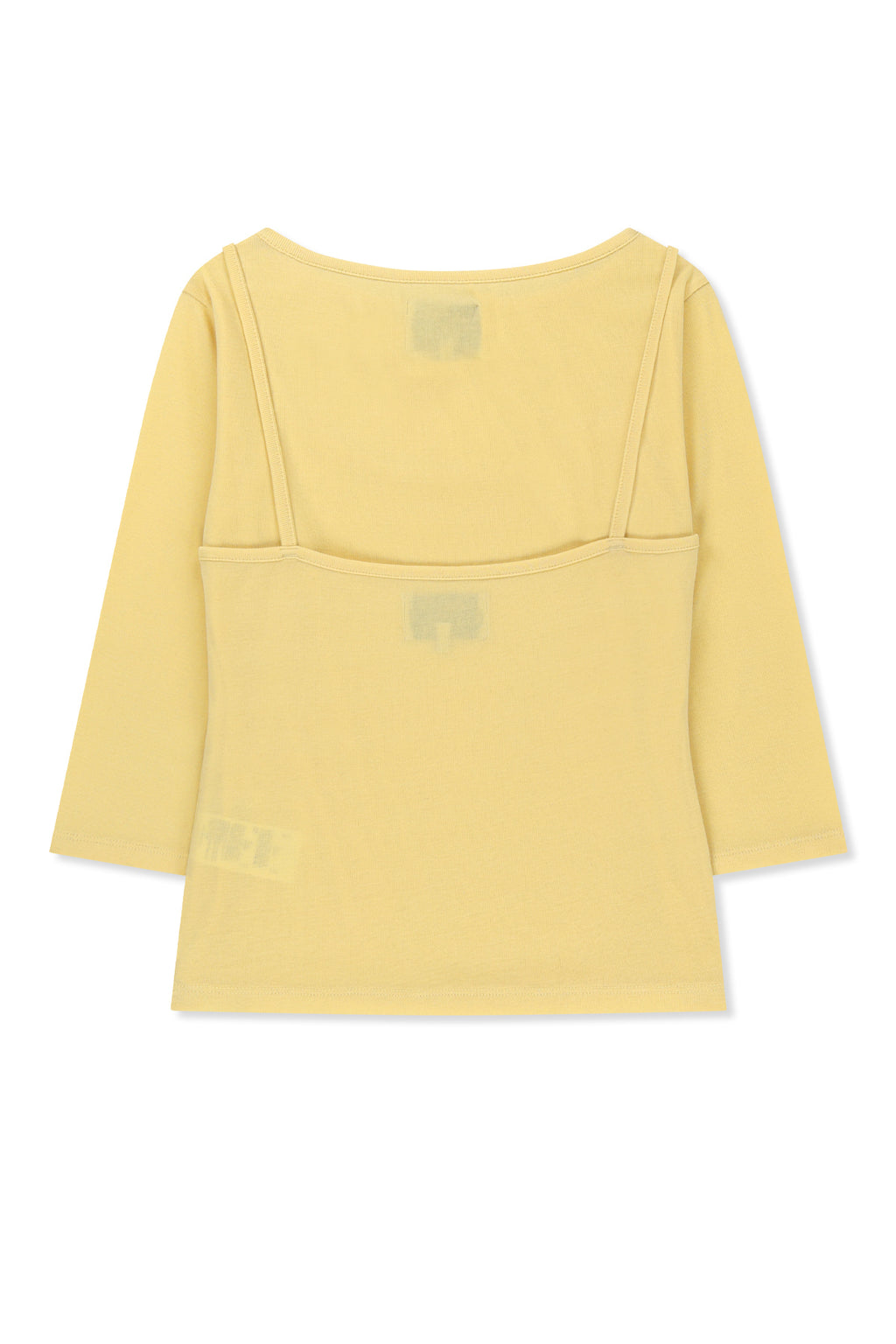 Matin Kim - 3/4 Sleeve Top & Tank Layered Set (Yellow) product image 4 | TRAB K-Fashion Australia