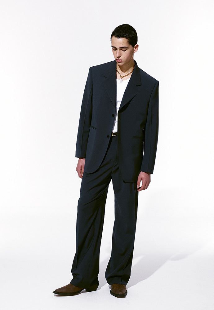 Tonywack - Tropical Wool Relaxed Tailored Jacket (Summer Exclusive) (Sea Serpent) product image 3 | TRAB K-Fashion Australia