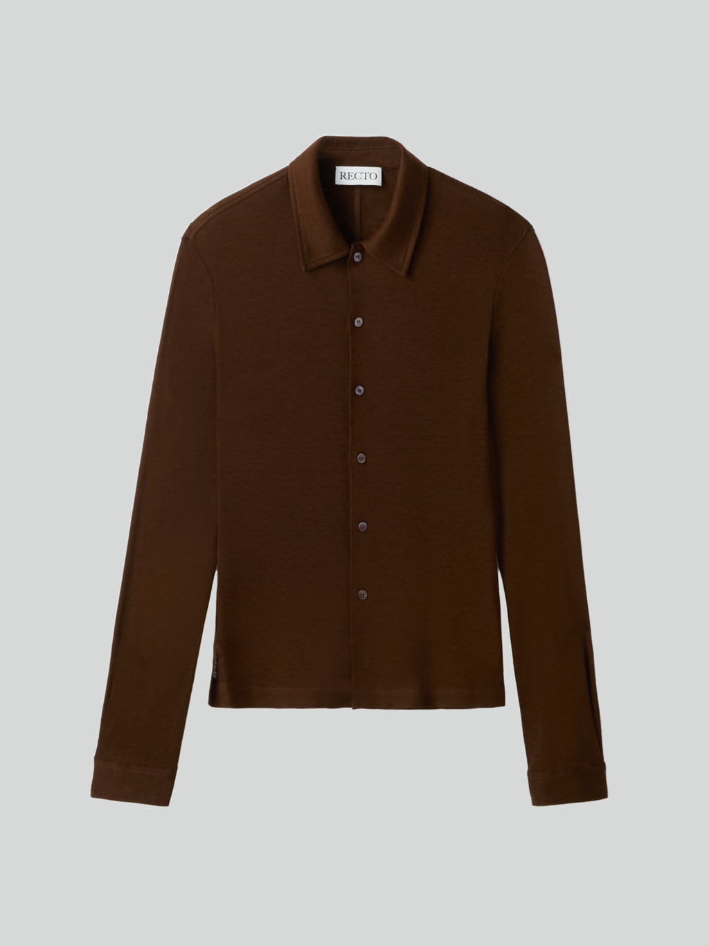 Recto - Slim Fit Jersey Shirt (Brown) product image 7 | TRAB K-Fashion Australia