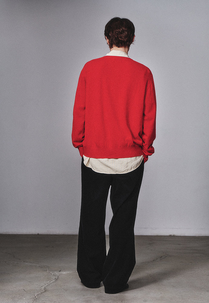 Art if acts - Wholegarment Round Neck Cardigan (Red) product image 3 | TRAB K-Fashion Australia