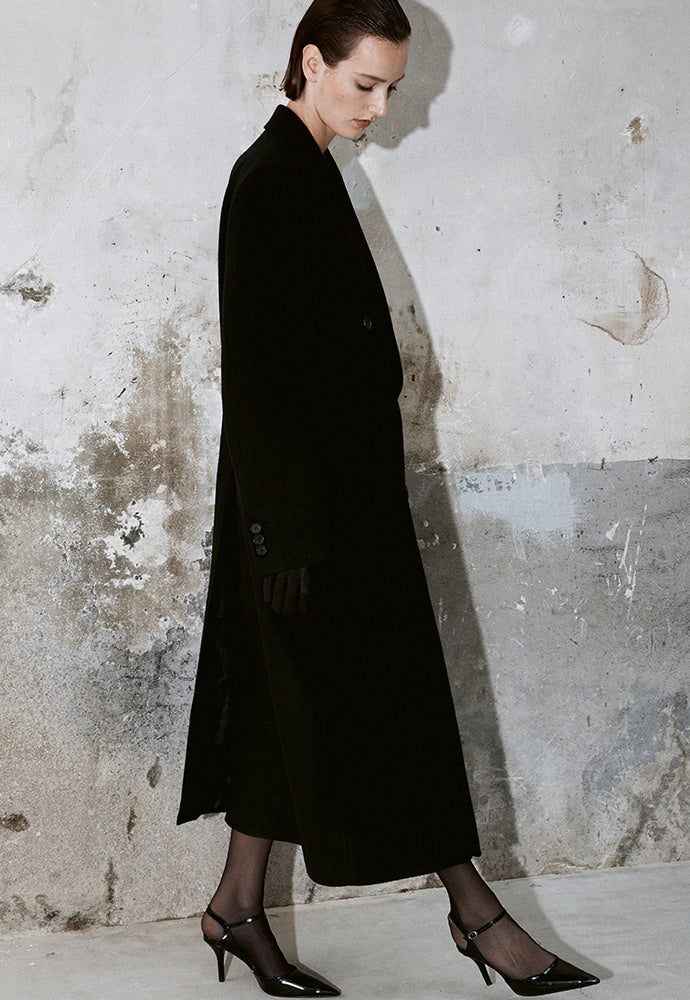 Tonywack - Wool And Cashmere Extra-Long Coat (Black) product image 5 | TRAB K-Fashion Australia