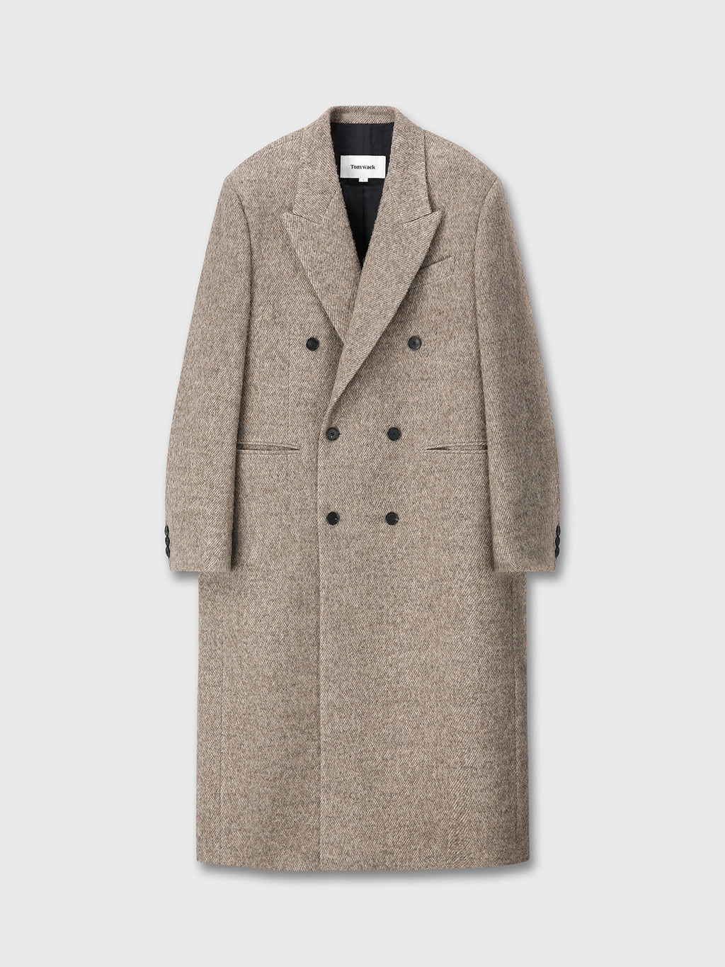 Tonywack - Textured Wool And Alpaca Double-Breasted Coat (Beige) product image 13 | TRAB K-Fashion Australia