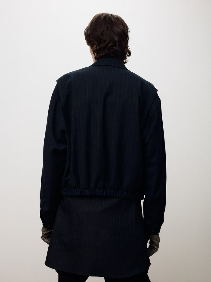Tonywack - Virgin Wool French Blouson (Navy Stripe) product image 6 | TRAB K-Fashion Australia
