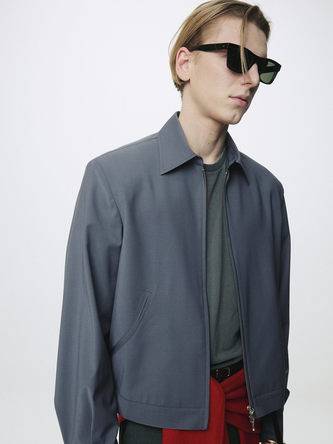 Tonywack - Tropical Wool Blouson Jacket (Slate Grey) product image 1 | TRAB K-Fashion Australia